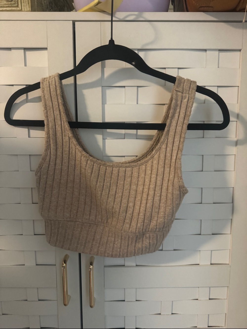 Z Supply Ribbed Scoop-Neck Tank in Taupe